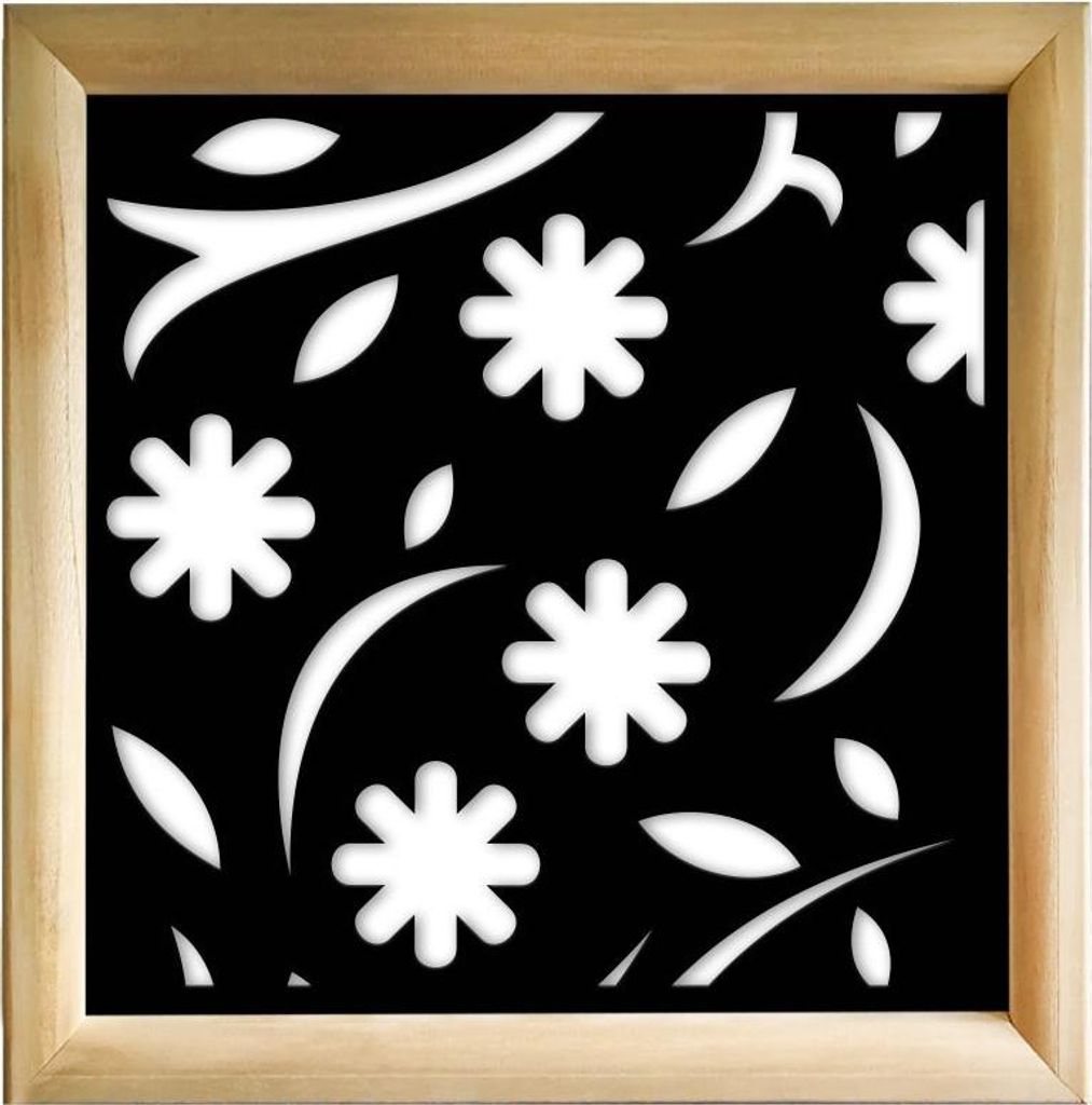 AUTUMN - Moduli Decorativi in holz e PVC 98x98 cm schwarz
