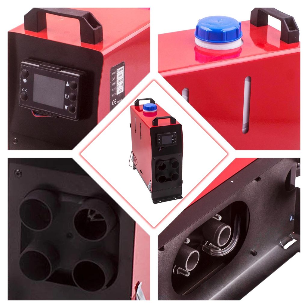 Diesel Standheizung 5 kW 12 V - Luftheizung Pkw Lkw Boot Wohnmobil - LCD Display - Für Auto Lkw Bus SUV Pickup - Kompaktes 49 x 20,5 cm Gerät