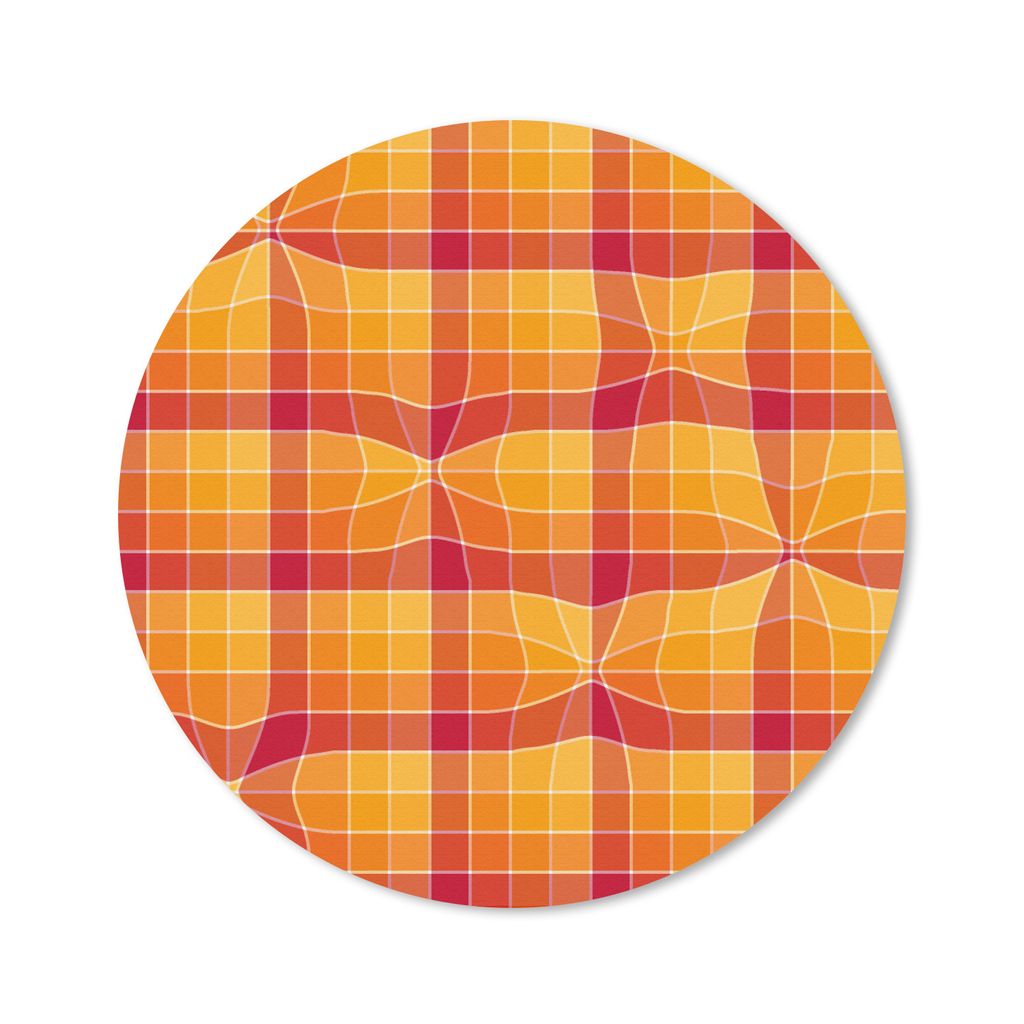 MuchoWow Mauspad Mousepad Orange - Muster - Abstrakt 50x50 cm - Mousepads - Maus Mat - Pad - Mausunterlage - Vinyl