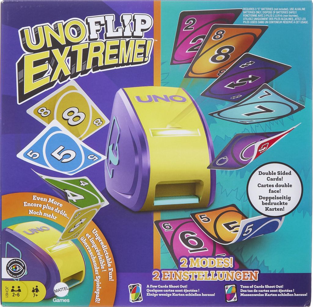 Mattel Games UNO Flip Extreme, Jeu de cartes, Jeu de Image du produit 
