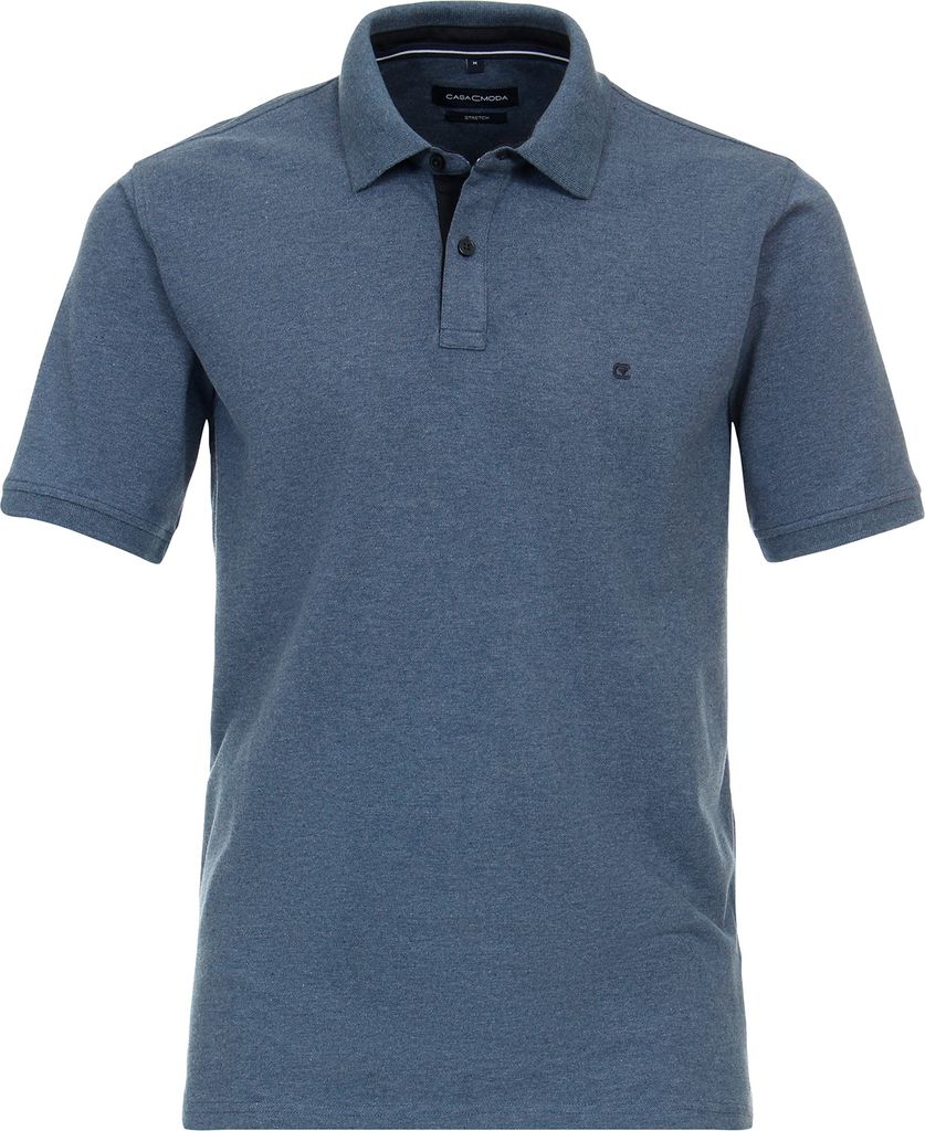 CasaModa Stretch-Poloshirt XXL rauchblau melange