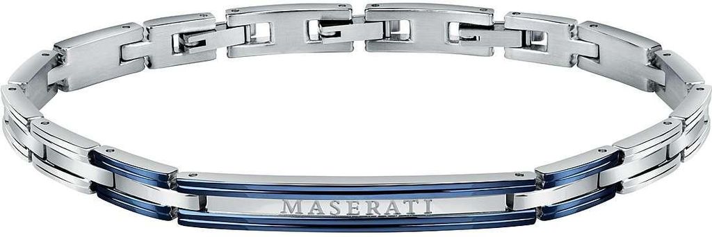 MASERATI BRACELET IP BLUE 100% Edelstahl silber