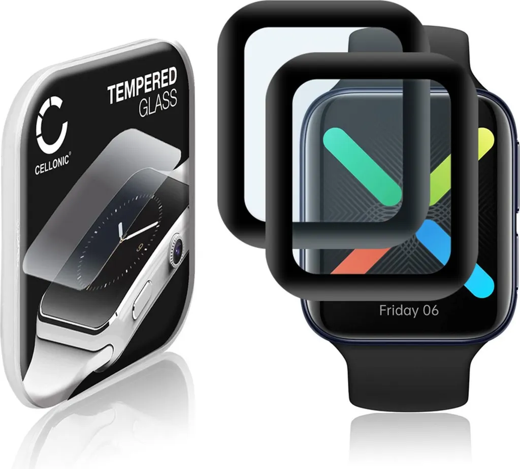 Dimentica i Graffi sul tuo Oppo Watch 46mm | Vetro 3D CELLONIC