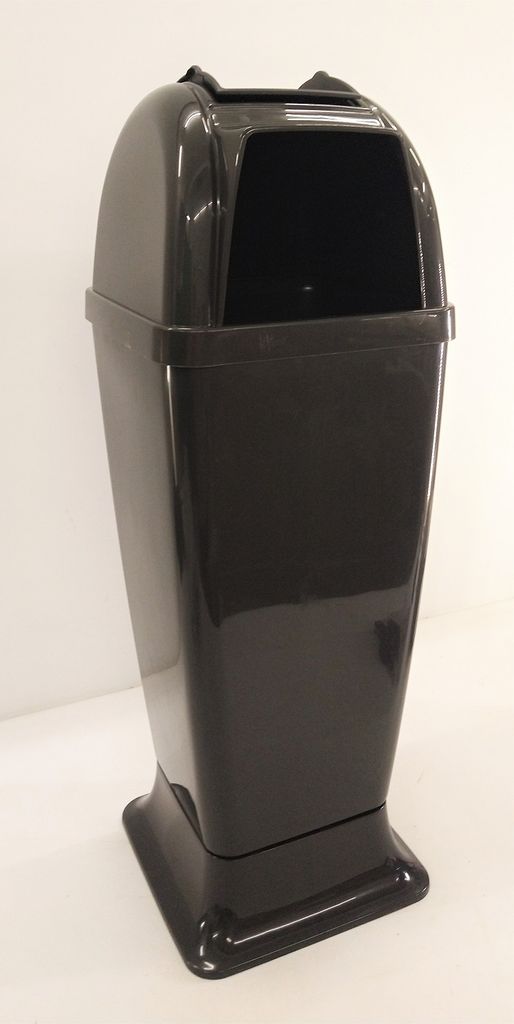 Stefanplast Mülleimer Abfalleimer Diablo mit Aschenbecher anthrazit 50 Liter