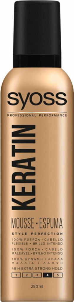 SYOSS KERATIN, Pianka do włosów, 250 ml, Utrwalanie, 48 h, Zdjęcie produktu 