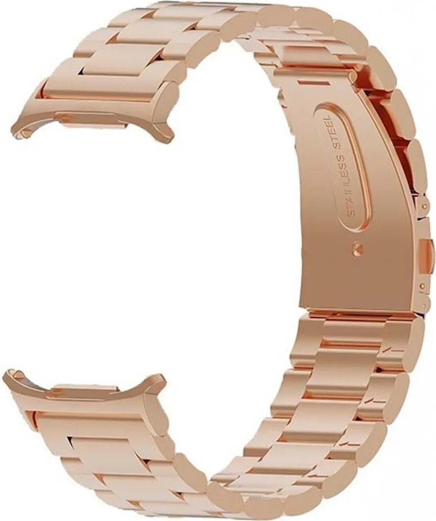 Cinturino Samsung Galaxy Watch Ultra 47mm Acciaio Oro Rosa Tre Perline