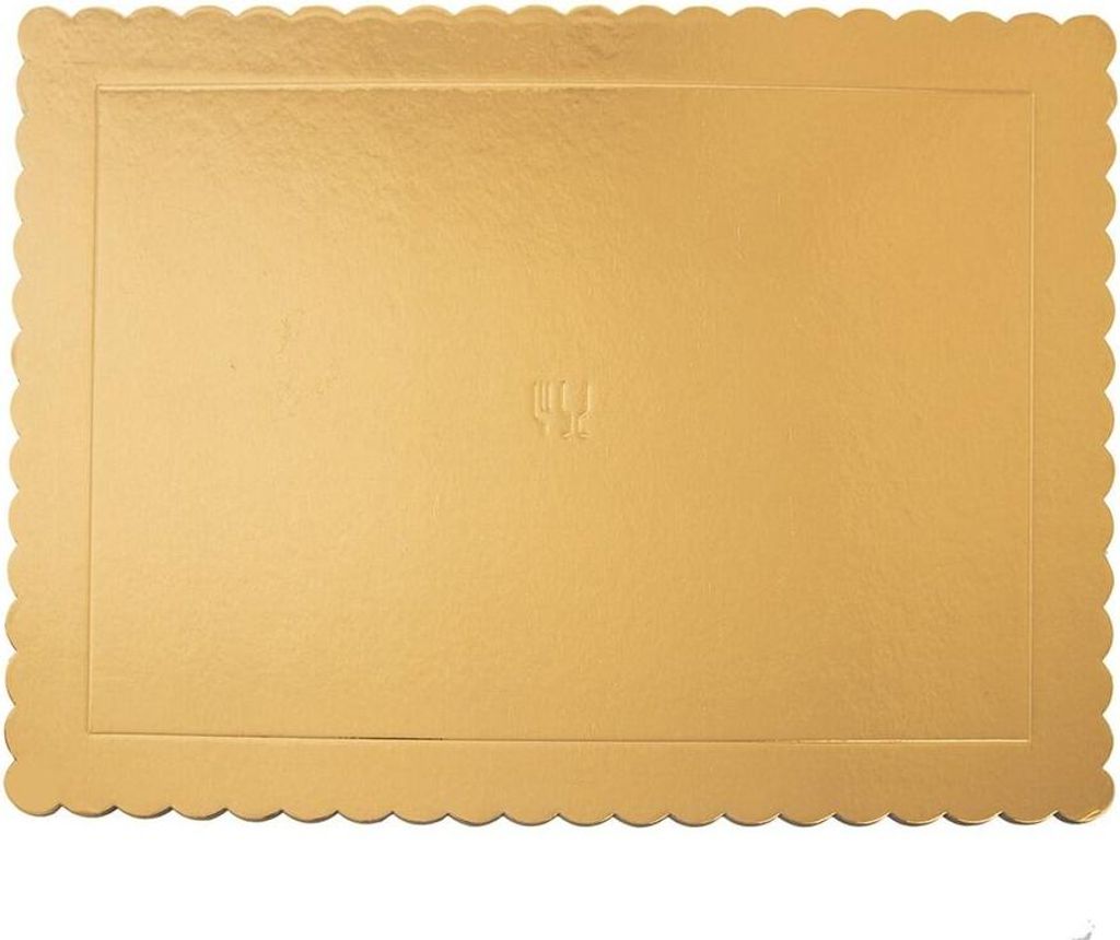 Sottofondo per torta, rettangolare oro 40x30 cm Immagine del prodotto 