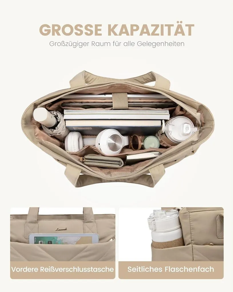 LOVEVOOK Borsa Laptop Donna: Il Must-Have Cachi per il Lavoro 15,6" - 11