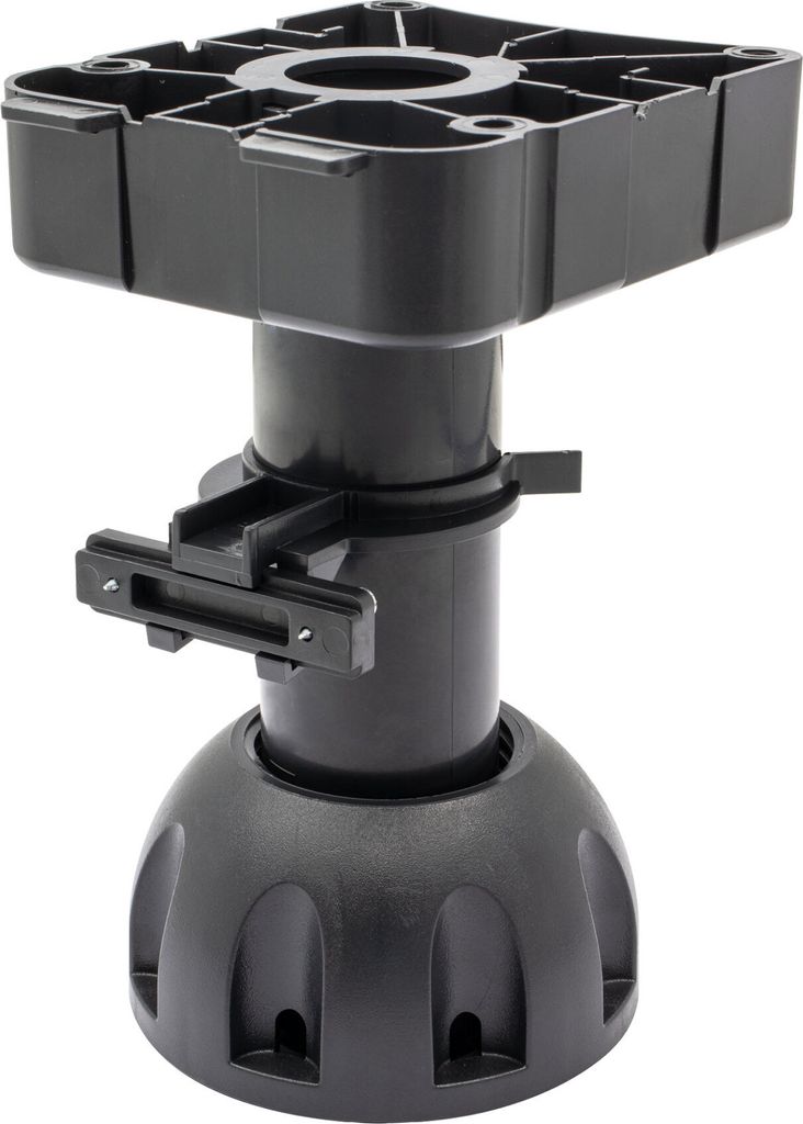 WAGNER Küchenfuß/Möbelfuß KÜCHEN VERSTELLFUSS - Kunststoff, schwarz, Ø 80 x 150-170 mm, Anschraubplatte - 12040200