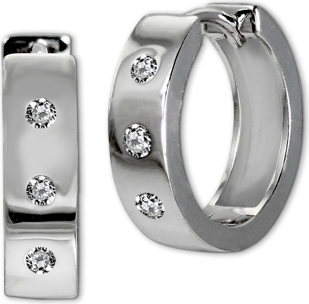 Boucles d'oreilles créoles argent pour soirée et tenue quotidienne