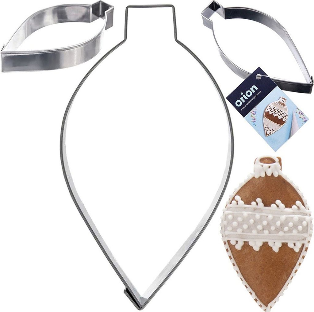 Orion Ausstechform Keksausstecher Ausstecher für Kekse Lebkuchen aus Edelstahl Weihnachtskugel 9 cm