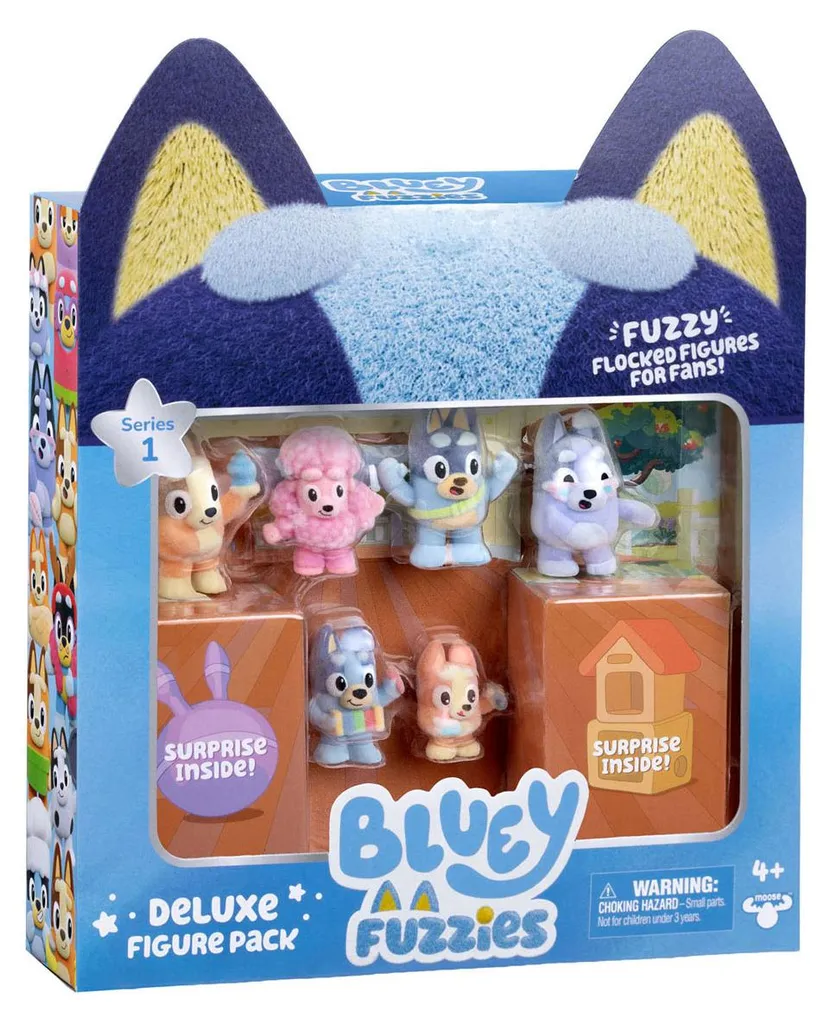 Figurines de collection Bluey Mini Deluxe : Coffret complet pour enfants