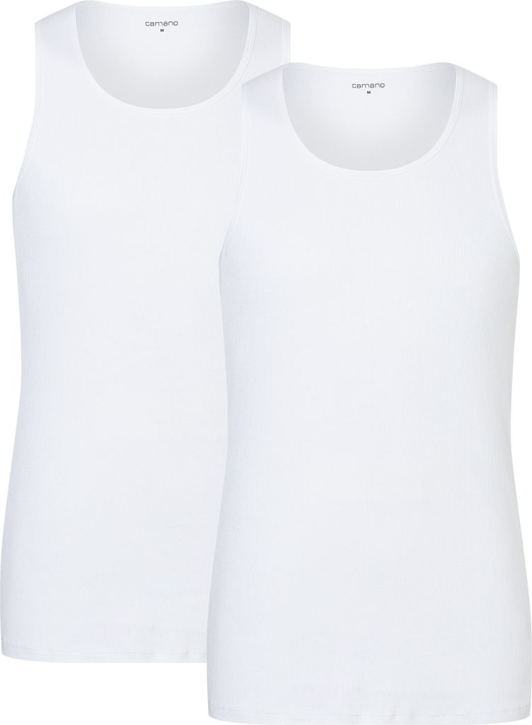 Camano Tank Top 2er-Pack mit flachen Nähten white S