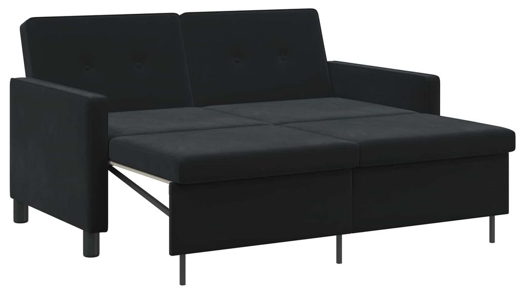 vidaXL Schlafsofa Schwarz Stoff
