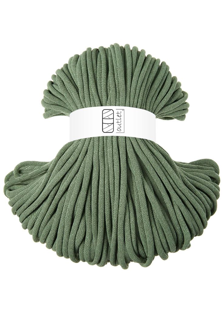 Grün Baumwoll-Flechtkordel 9mm 100m OUTLET Produktbild 