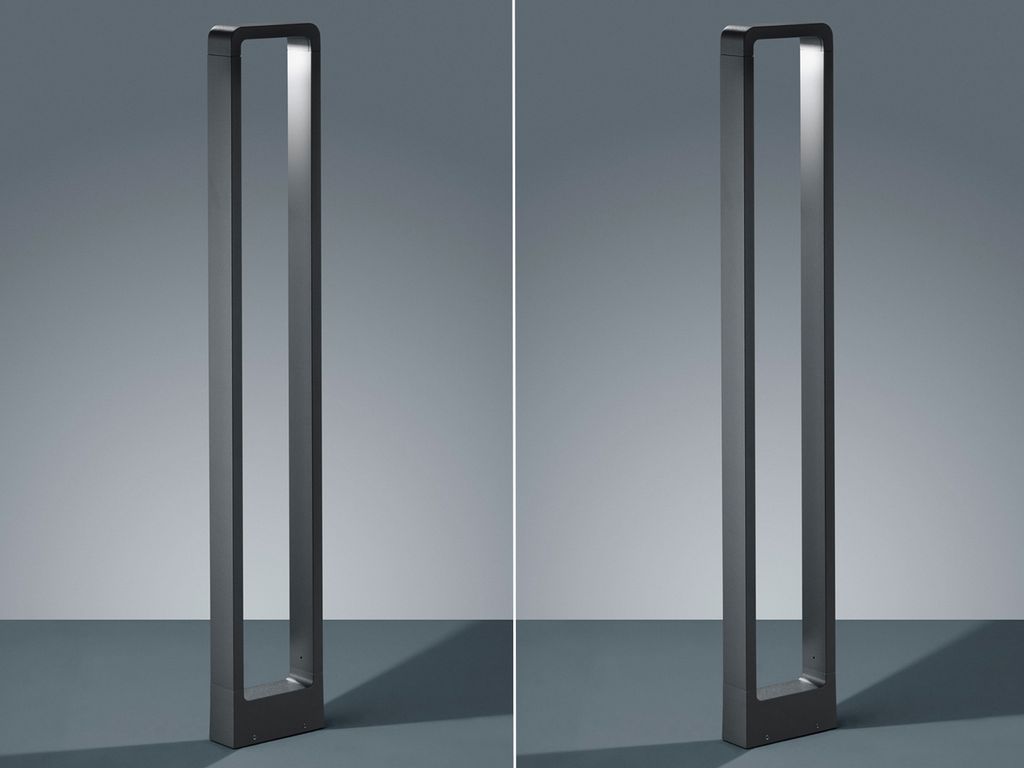 LED Pollerleuchte in Anthrazit 100cm - 2er Set Wegeleuchten Produktbild 