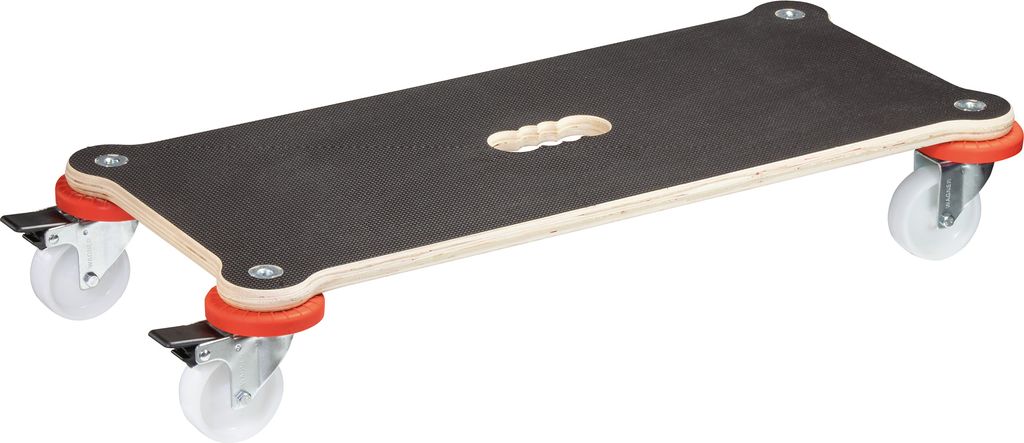 WAGNER Transporthilfe MAXIGRIP PROTECTION - 71 x 31 x 12,5 cm, Kantenschutz, Rollen Ø 75 mm, Tragkraft 200 kg - 20136501