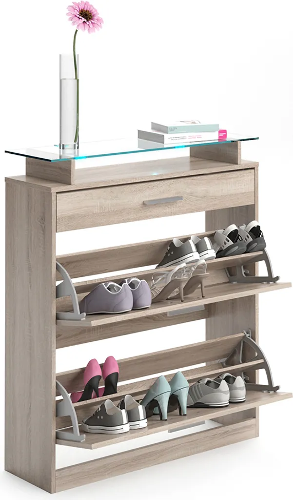 Vicco Alex Sonoma Meuble à Chaussure 89x104cm Modèle 20671 Bois - 7