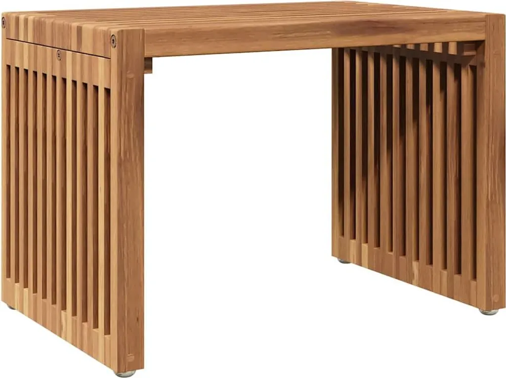 Tavolino Basso vidaXL in Legno di Teak Massiccio 50 cm Marrone