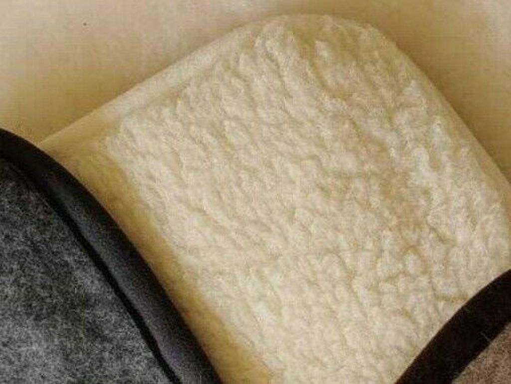 Wolle Tagesdecke aus Schurwolle 200 cm x 200 cm Creme Natur