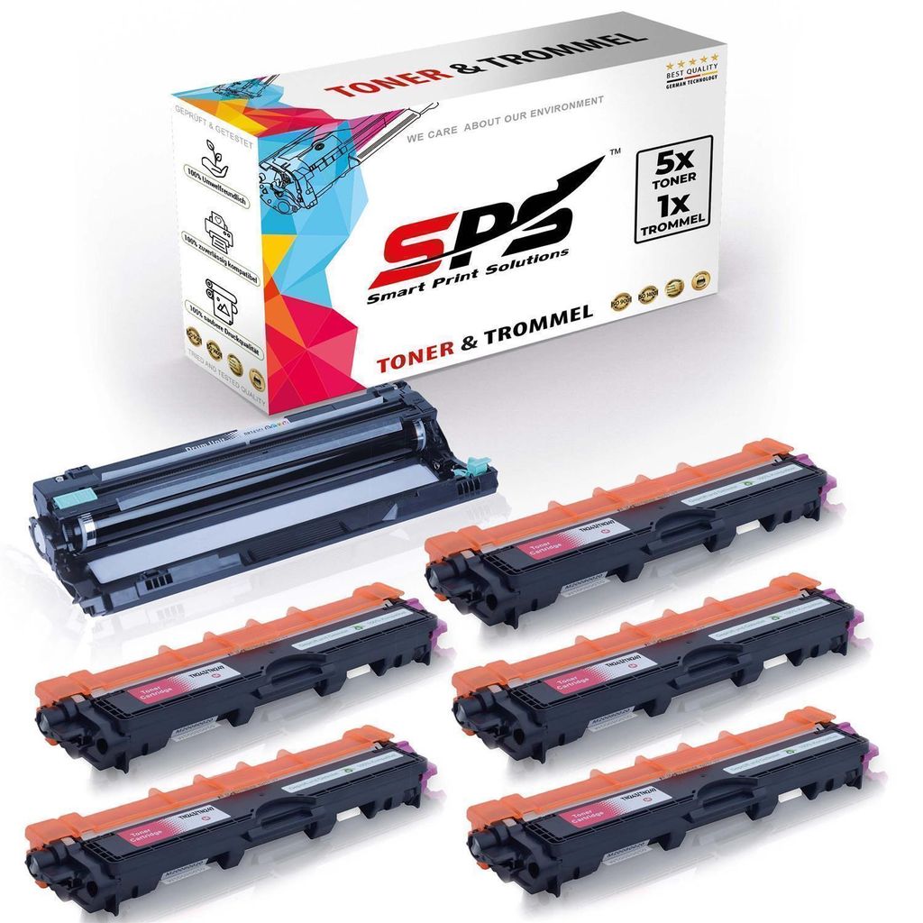 5X TN243 Toner Magenta + 1x DR243CL Trommel kompatibel für Brother HL-L3270 Brother DR243CL Brother TN243 HL-L3210 HL-L3210CW HL-L3230 HL-L3230CDW...