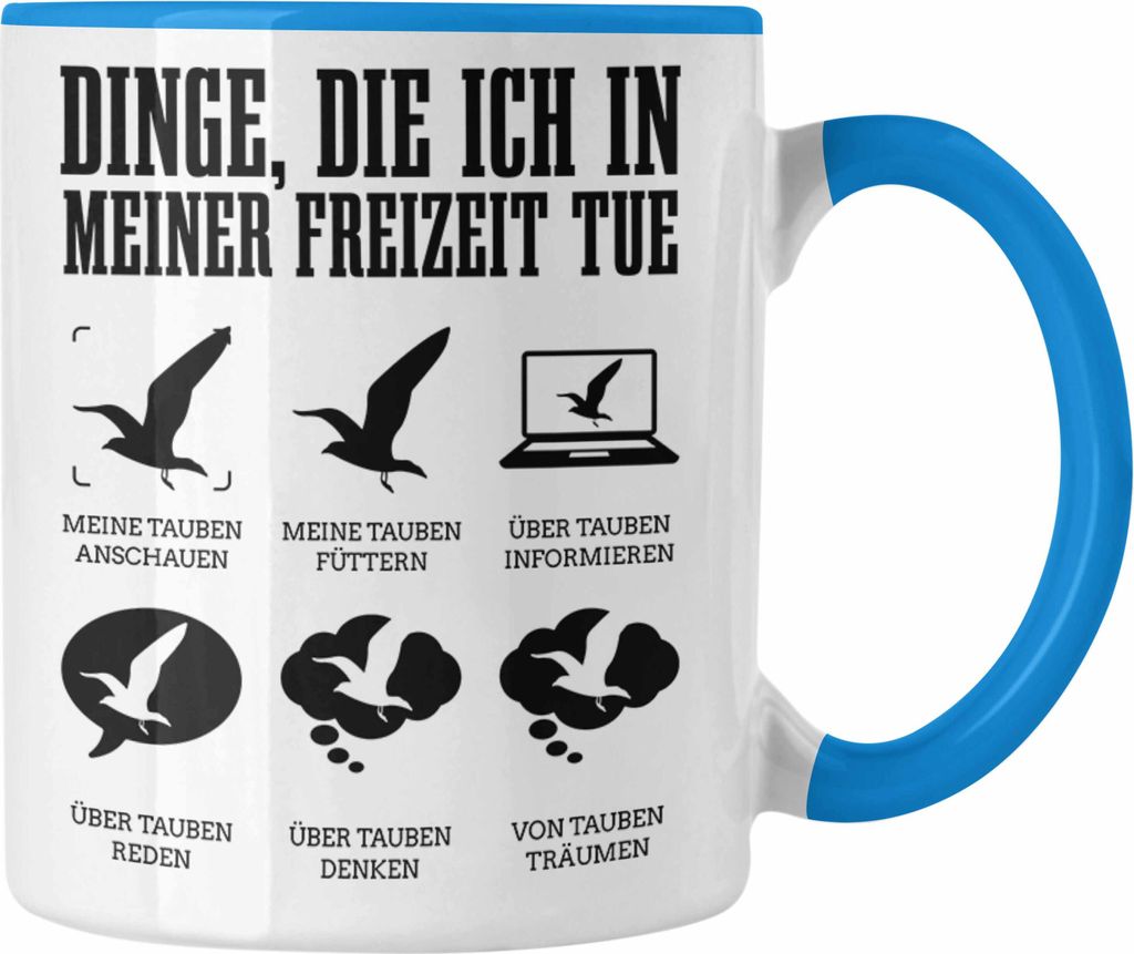Trendation - Taubenzüchter Taube Geschenk Taubenzucht Geschenkidee Tauben Grafik Taubenflüsterer (Blau)
