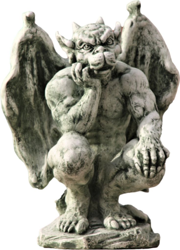 Schöner Gargoyle aus Steinguss perfekt für den Garten die Produktbild 