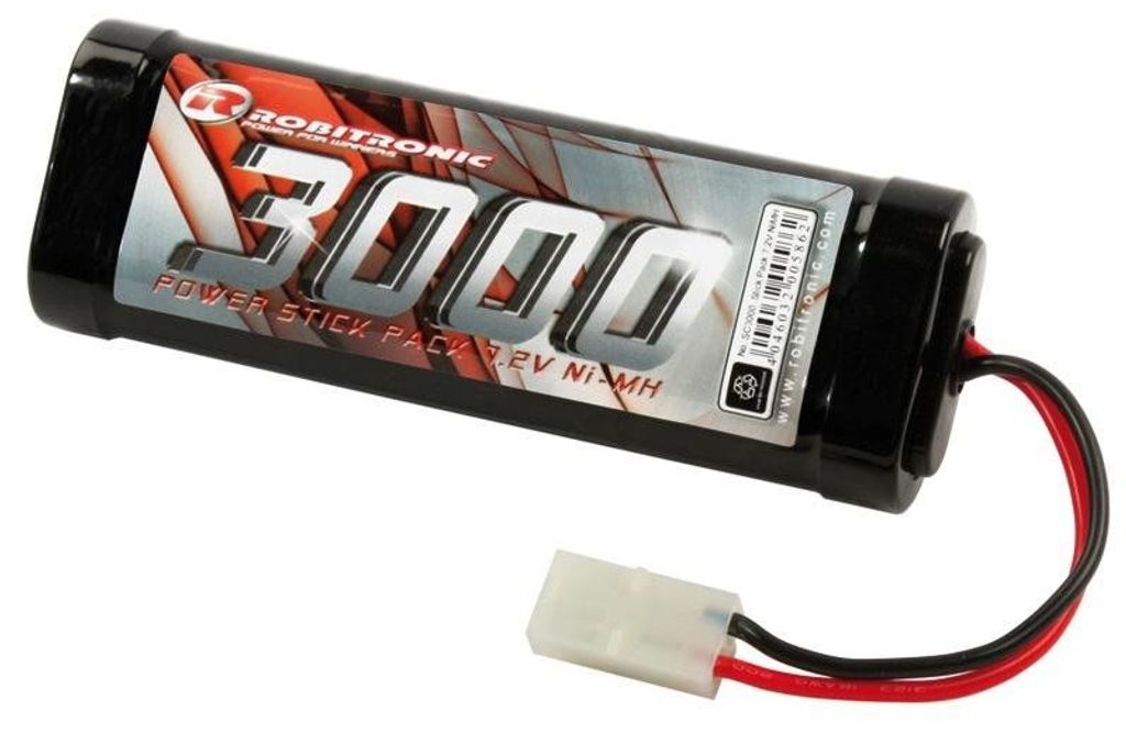 Robitronic Stick Pack NiMH 7,2V 3000mAh Akku Produktbild 