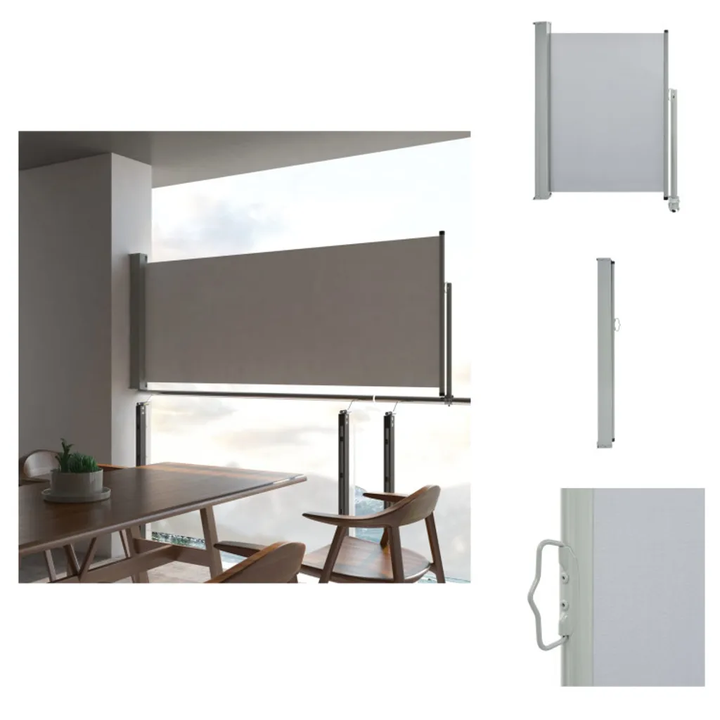 vidaXL Tenda Laterale Estensibile 100x300 Grigio: Privacy e Riparo
