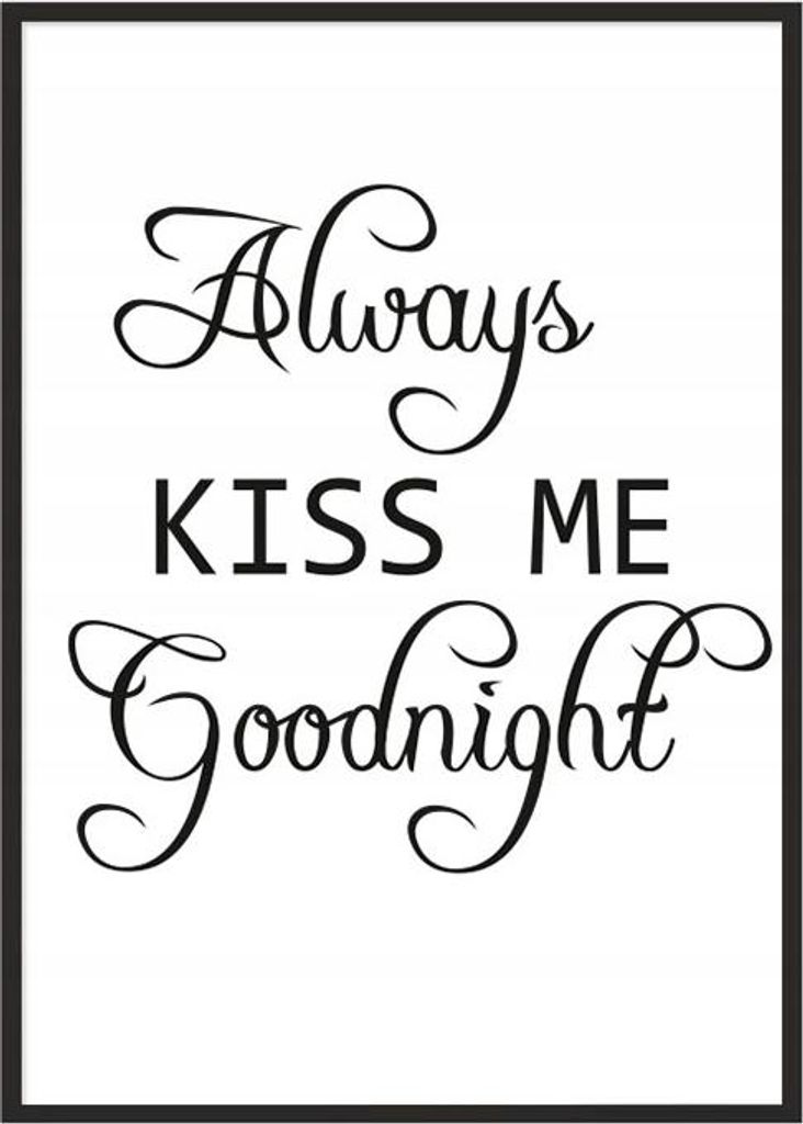 Bild Poster im Rahmen 33x43 cm Kiss P013