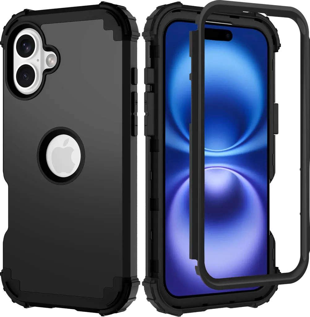 iPhone 16 Case 3in1 Hybrid: La Migliore Protezione Antiurto Nera
