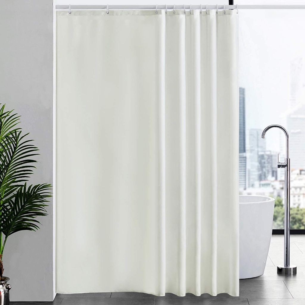 Extra langer Duschvorhang für Badezimmer, schimmelresistenter Duschvorhang für Badewannen, antibakteriell und waschbar, mit 12 Haken, extra groß...
