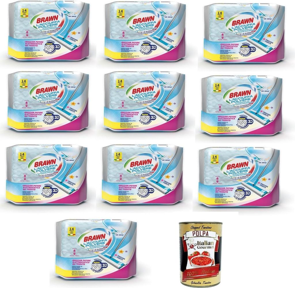 Brawn Acciuffapolvere Staubfangtücher – ideal für alle Oberflächen – Brawn – Blumenduft – mit Neemöl, Lavendelöl und Geranie 10 Packun...