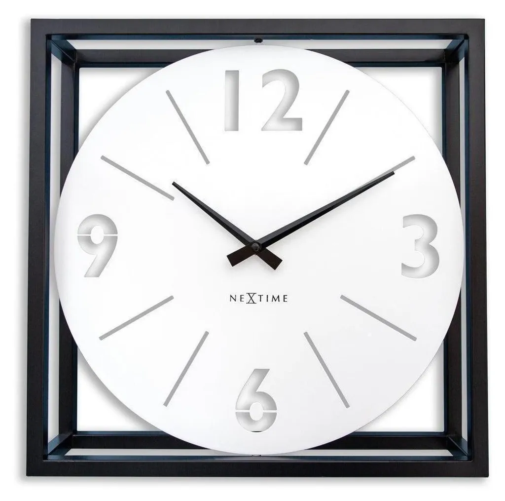 Horloge Murale Lisible 40cm NeXtime 3537WI Noire pour Finir votre Déco