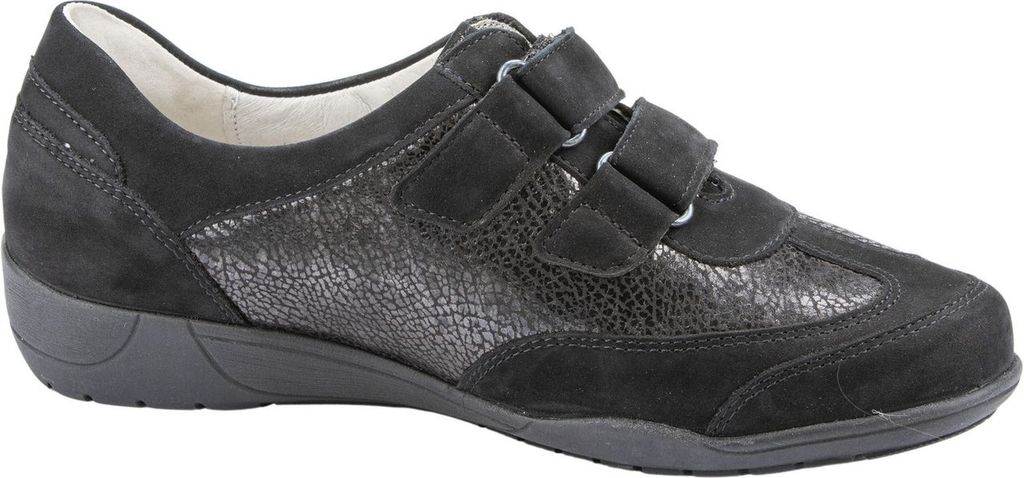 WALDLÄUFER Damen Schnürschuhe sportlich schwarz Gr. 7