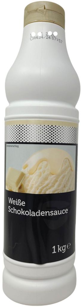 TGQ Weiße Schokoladen Sauce 1kg Squeeze Flasche Eis Dessert Produktbild 