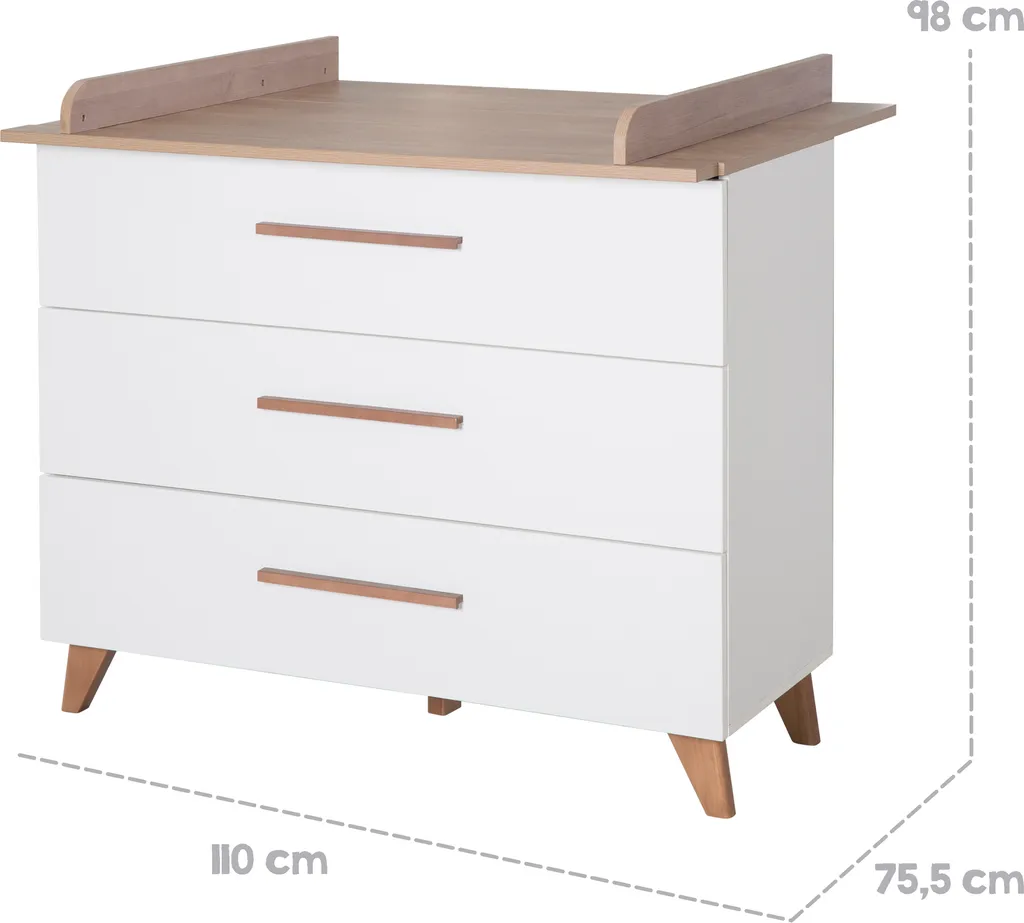 Commode à langer Ole roba : solution de rangement stable avec matelas - 11