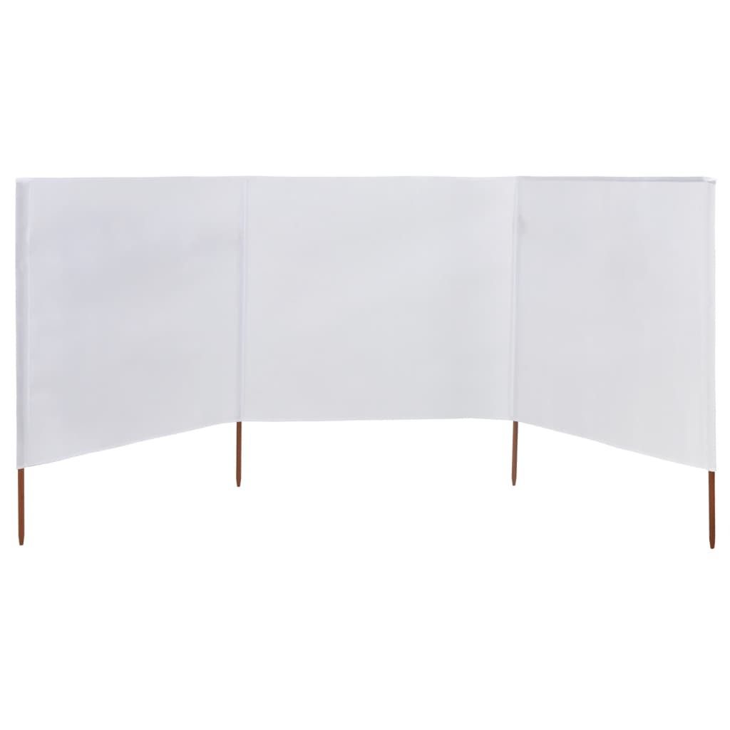 vidaXL Tissu brise-vent en 3 parties 400 x 120 cm blanc Image du produit 