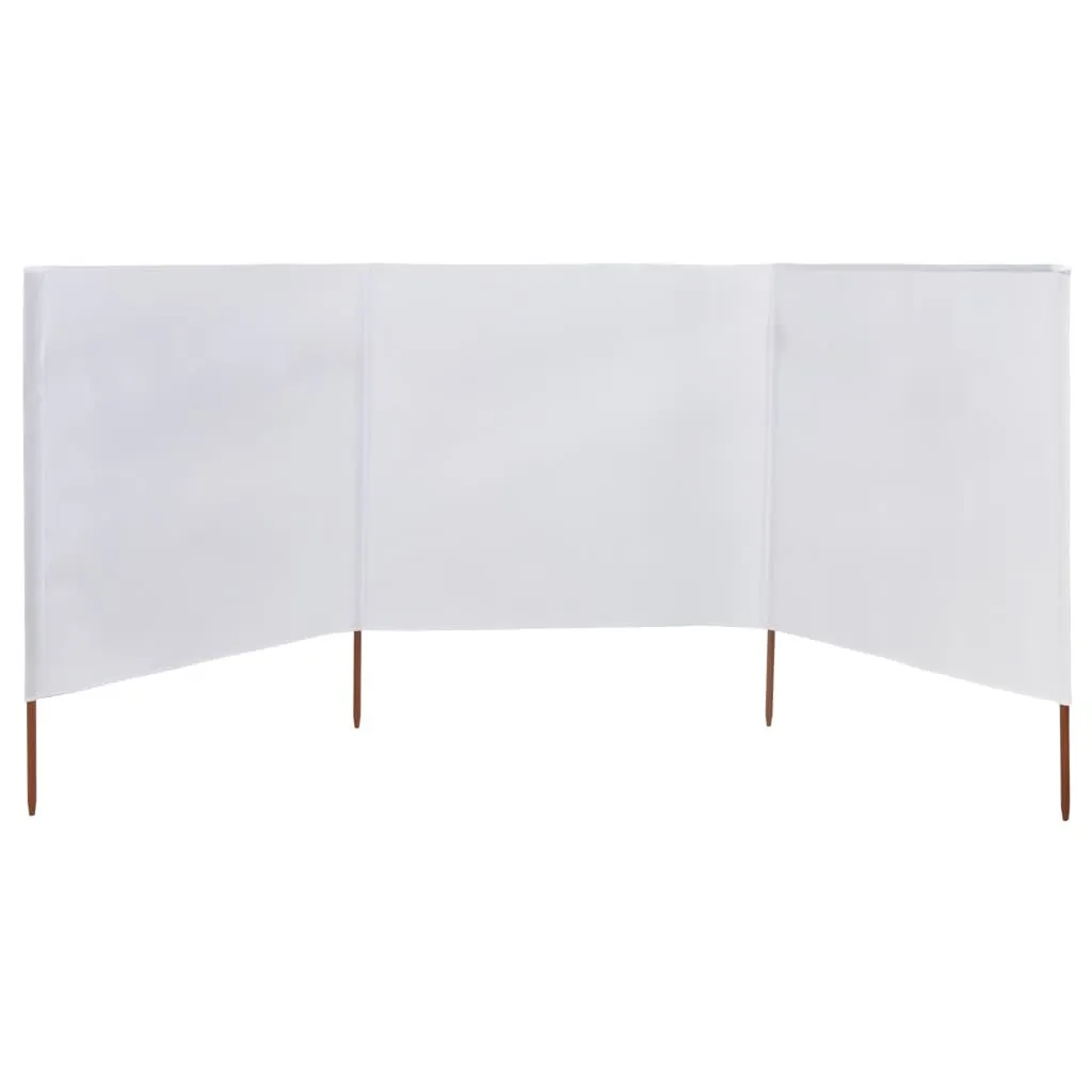 Brise-vent blanc 400x120 cm résistant aux UV et modulable vidaXL