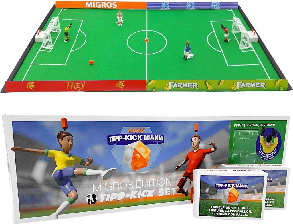 Set Tipp-Kick Mania avec Joueurs de Foot en Métal et Buts Réalistes