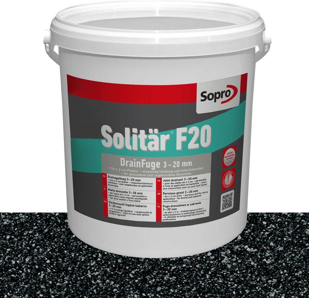 Sopro Designfuge Solitär F20 Anthrazit 25kg Produktbild 