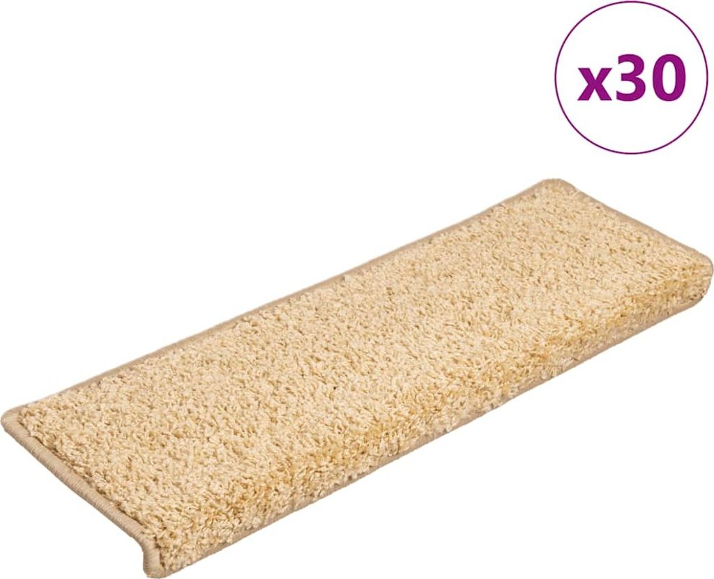 Stufenmatten 30 Stk. 65x21x4 cm Creme Rechteckiger Rand