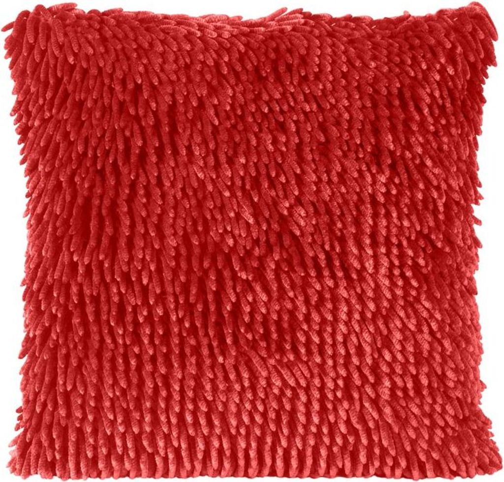 Dekorativer Kissenbezug Sofakissen SHAGGY 1 rot 40x40