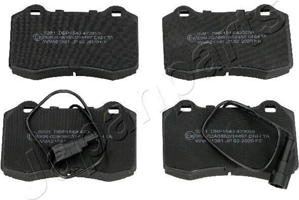 JAPANPARTS PA-0201AF - OE 9947643 Bremsbeläge, Vorne für 147 (937), 156 (932), GTV (916), Spider (916)