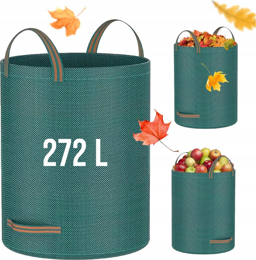 Sac À Déchets De Jardin Bac À Herbe 272L Fort Pliable Avec Image du produit 
