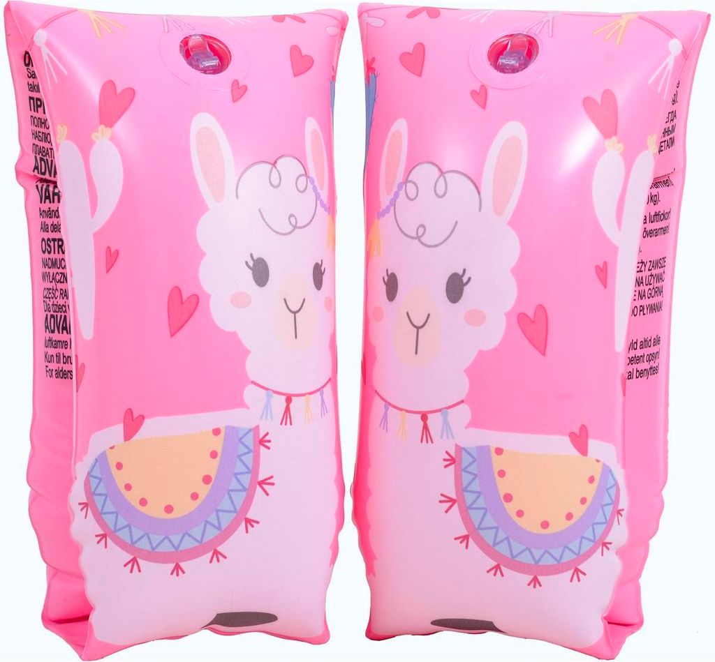 Schwimmflügel für Kinder – Alpaka-Design, 30x15 cm, rosa, Sun Club