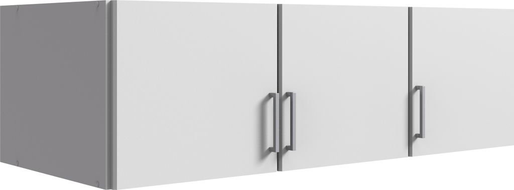 Schrankaufsatz "Click" aus Spanplatte in Weiß. Abmessungen (B/H/T) 135x40x58 cm