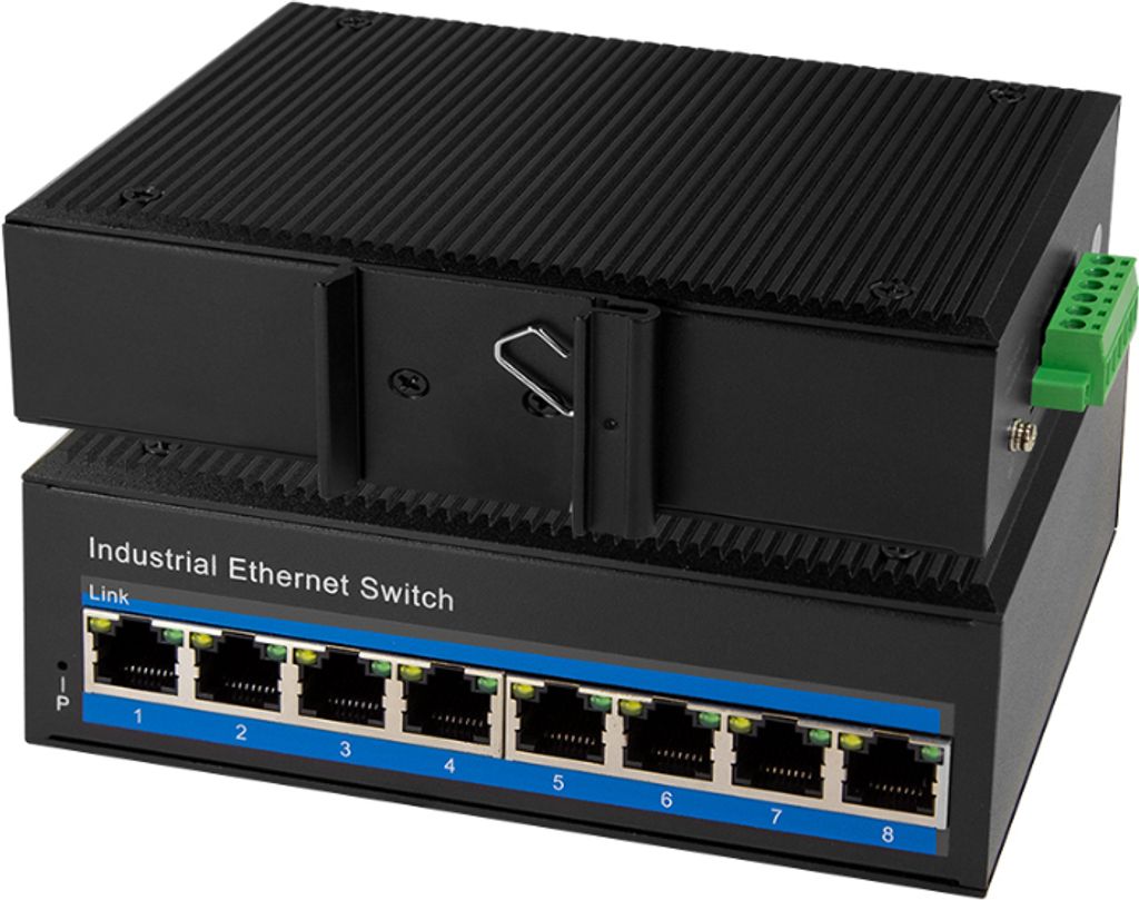 LogiLink Industrial Fast Ethernet PoE Switch 8-Port