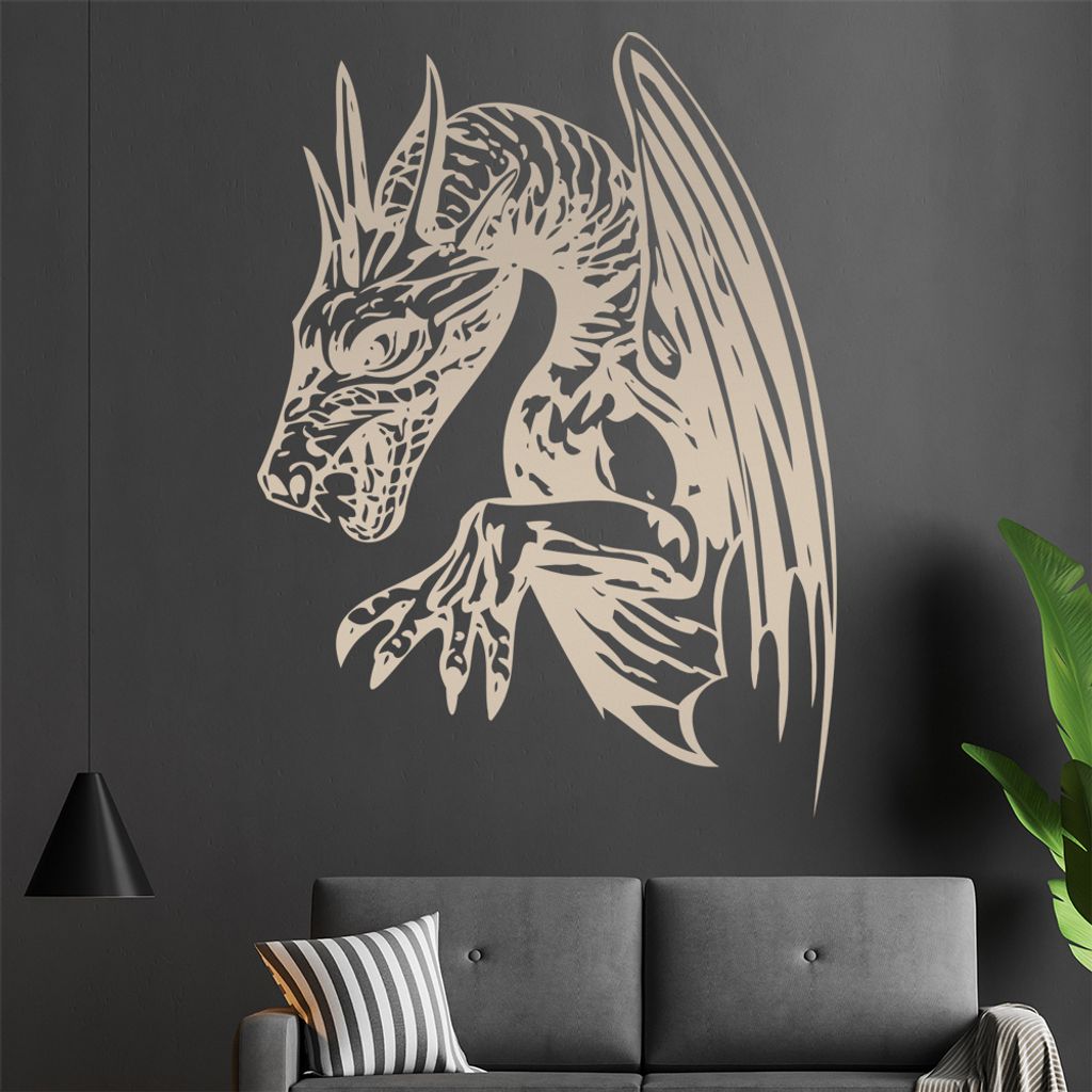 Drachen Klaue Wandtattoo in 6 Größen - Wandaufkleber Wall Sticker - Dekoration, Küche, Wohnzimmer, Schlafzimmer, Badezimmer