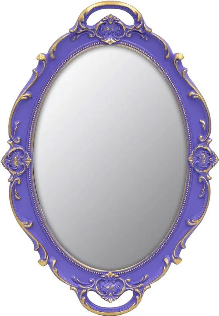 Petit miroir mural ovale 30 cm violet : la solution pour murs ternes
